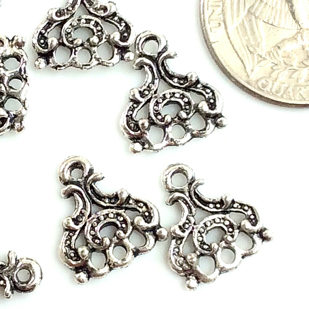 Ear wire Multi Strand Clasp Tierra Cast Silver Pewter Finding Chandelier Earring