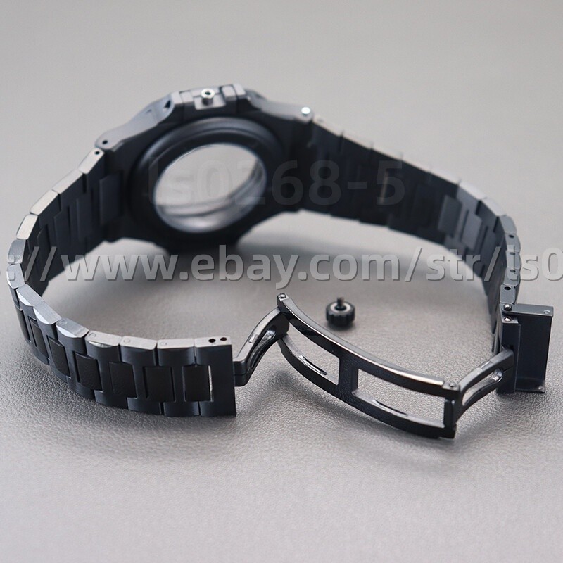 39.5mm Mechanical Watch Case And Strap Frosting Sapphire For Nh35 Movement