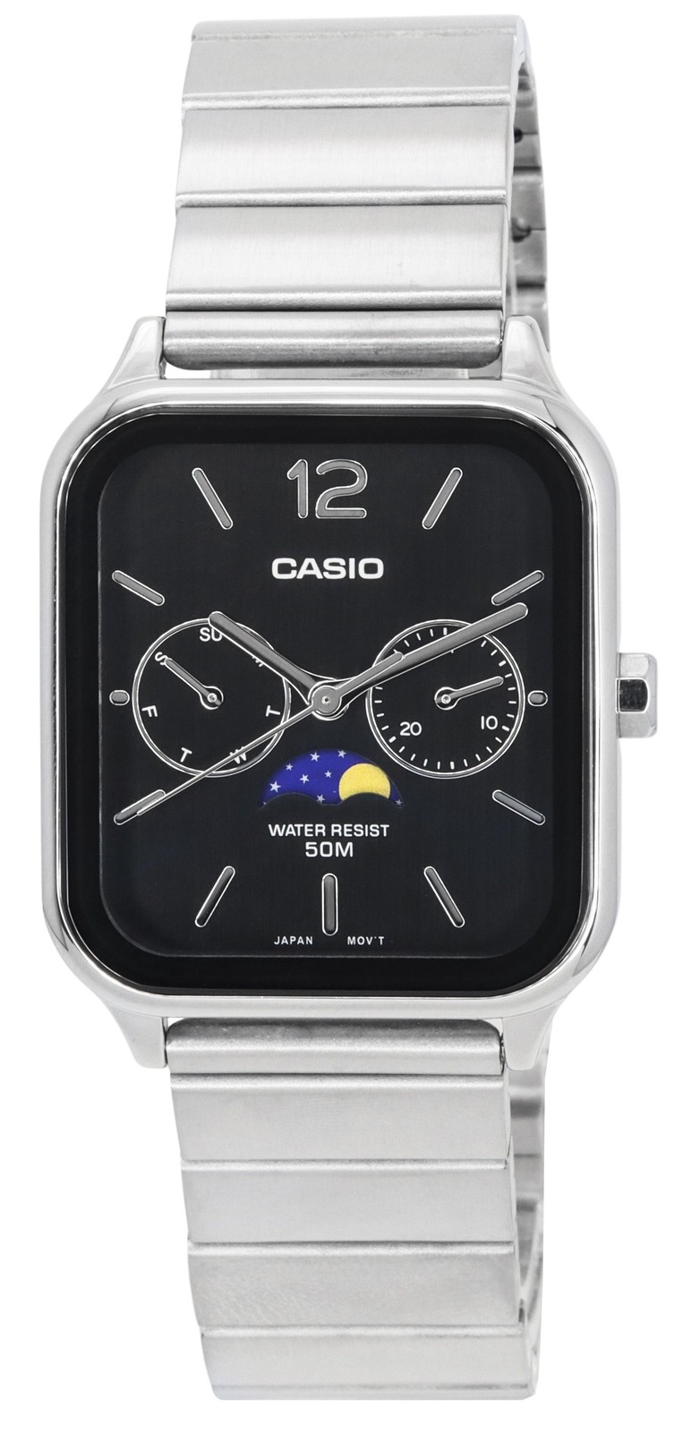 Casio Standard Analog Moon Phase Black Dial Quartz MTP-M305D-1A Men’s Watch