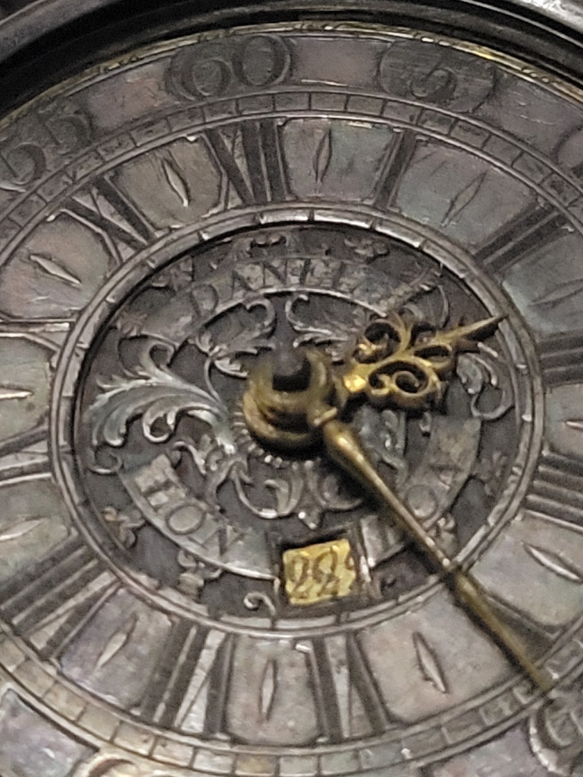 Antique Rare 1710 English Verge Fusee Pocket Watch Silver Pair Cased Calendar