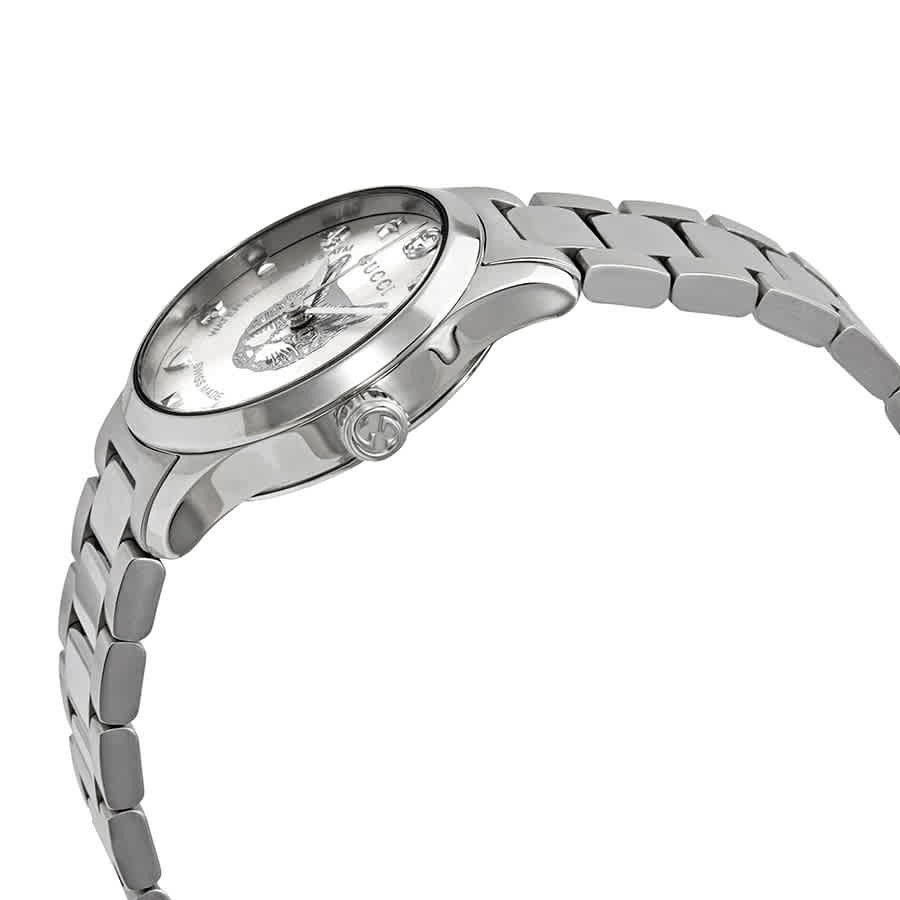 Gucci G-Timeless Silver Dial Ladies Watch YA126595