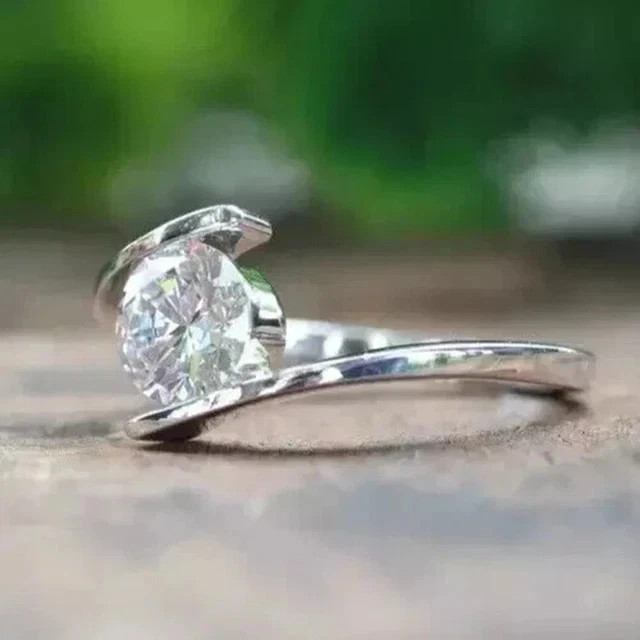 1.50Ct Round Cut Lab Grown IGI Certified Diamond Ring Solid 925 Sterling Silver