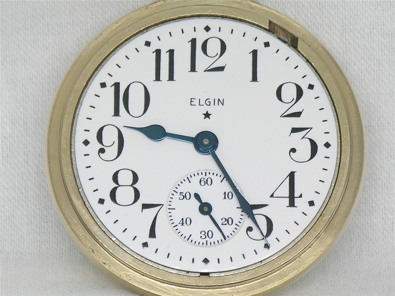 16S ELGIN 3151A MODEL 17 JEWEL GOLD FILL RAILROAD POCKETWATCH W/ BOX, SIGNED 3X!