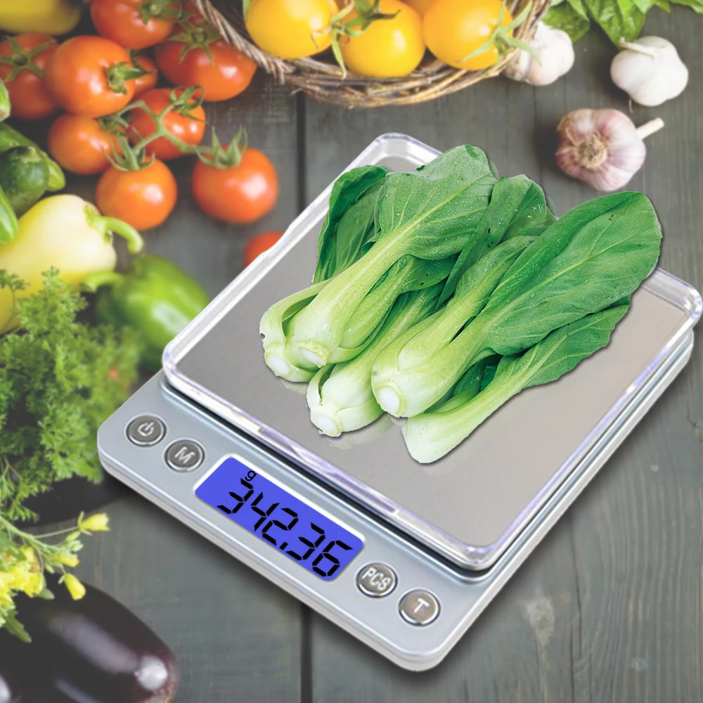 Digital Weight Scale Kitchen Jewelry Gold Grain Food MiniSize Gram 2000g/0.1g zz