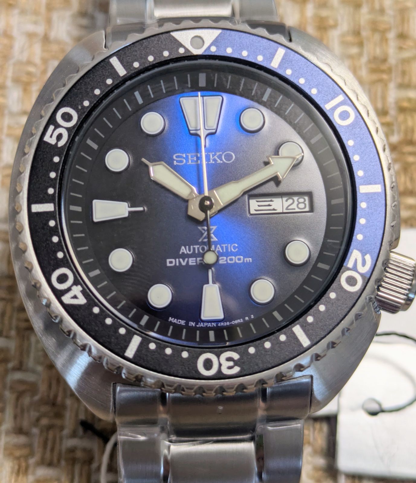 SEIKO Men’s Watch Prospex Turtle SRPC25J1 Automatic 200m Water Resistant Batman