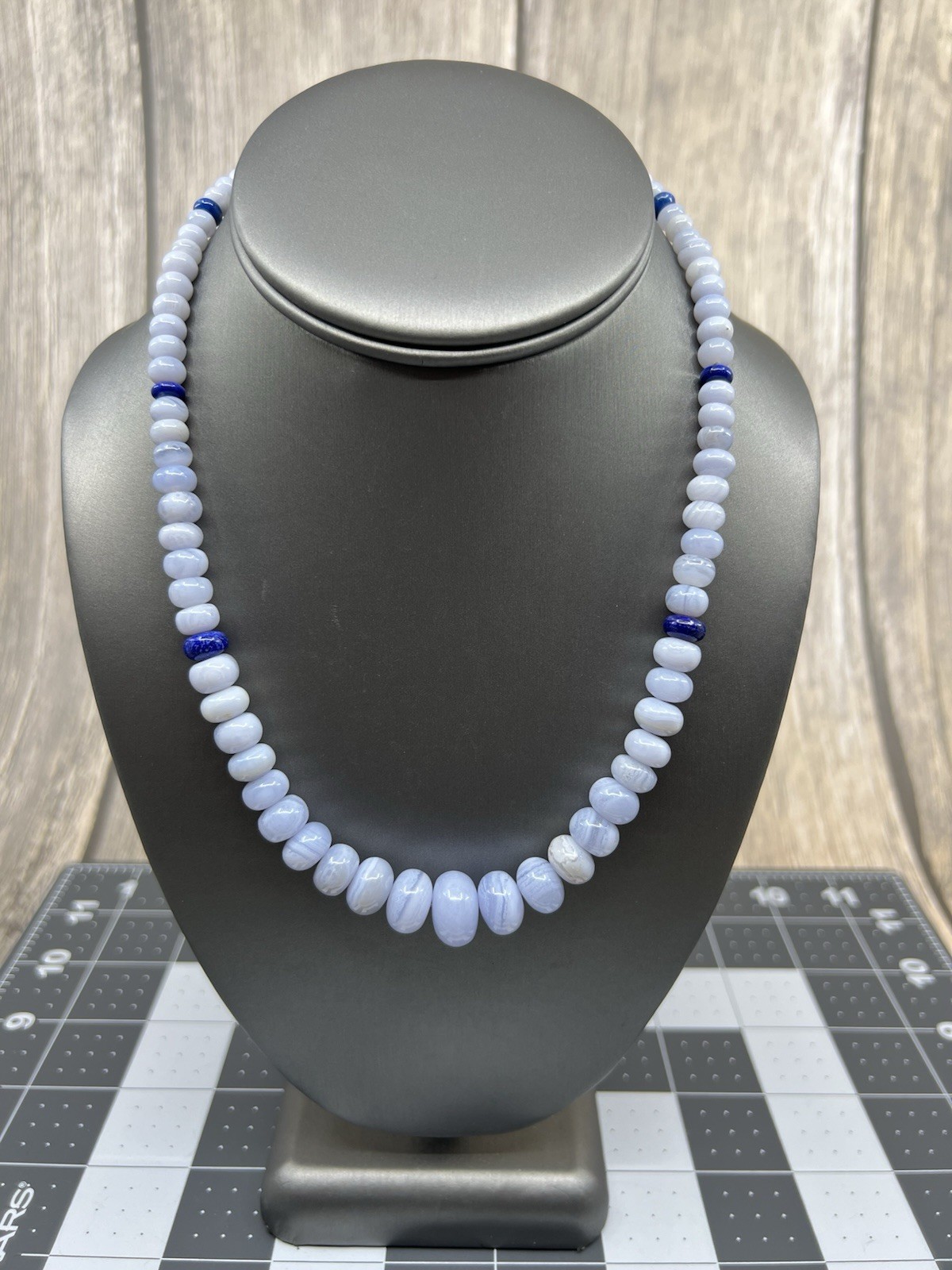 Blue Lace Agate & Lapis Lazuli Necklace Mine Finds by Jay King
