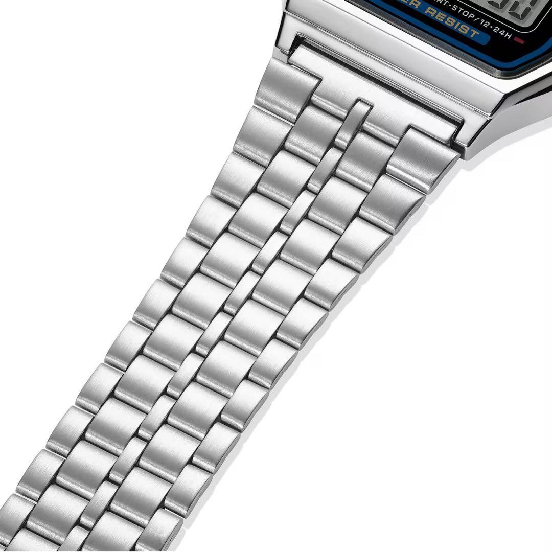 CASIO Standard A159WA-N1JH Quartz Digital Silver Dial Chronograph Watch