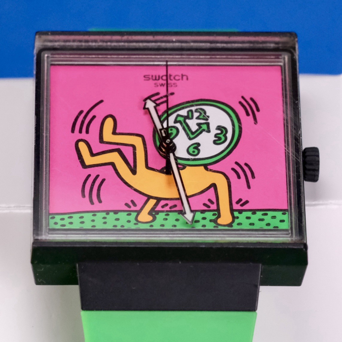 Keith Haring Swatch World Breakdance Championship Breaks Off SO34Z102 Boxed