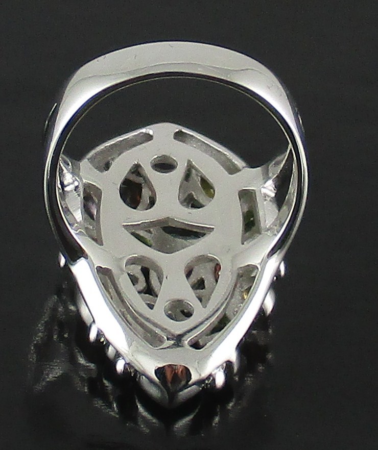 Princess Jaipur 2.52ct Multigemstone Sterling Marquise-Shaped Ring – Size 7