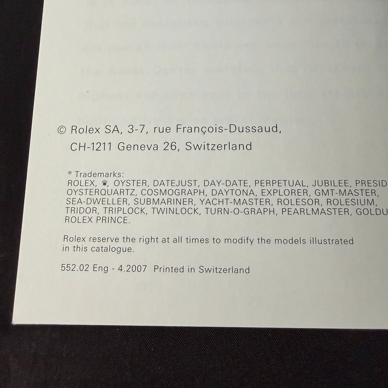 ROLEX Watch Box Case 39139.64 Booklet of DATEJUST(2007) 100%Authentic YZ8821