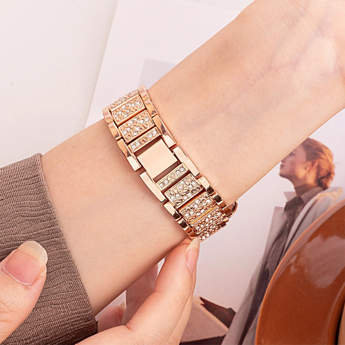 Bling Metal Watch Band+Case For Samsung Galaxy Watch 8 44mm 8 40mm Diamond Belt