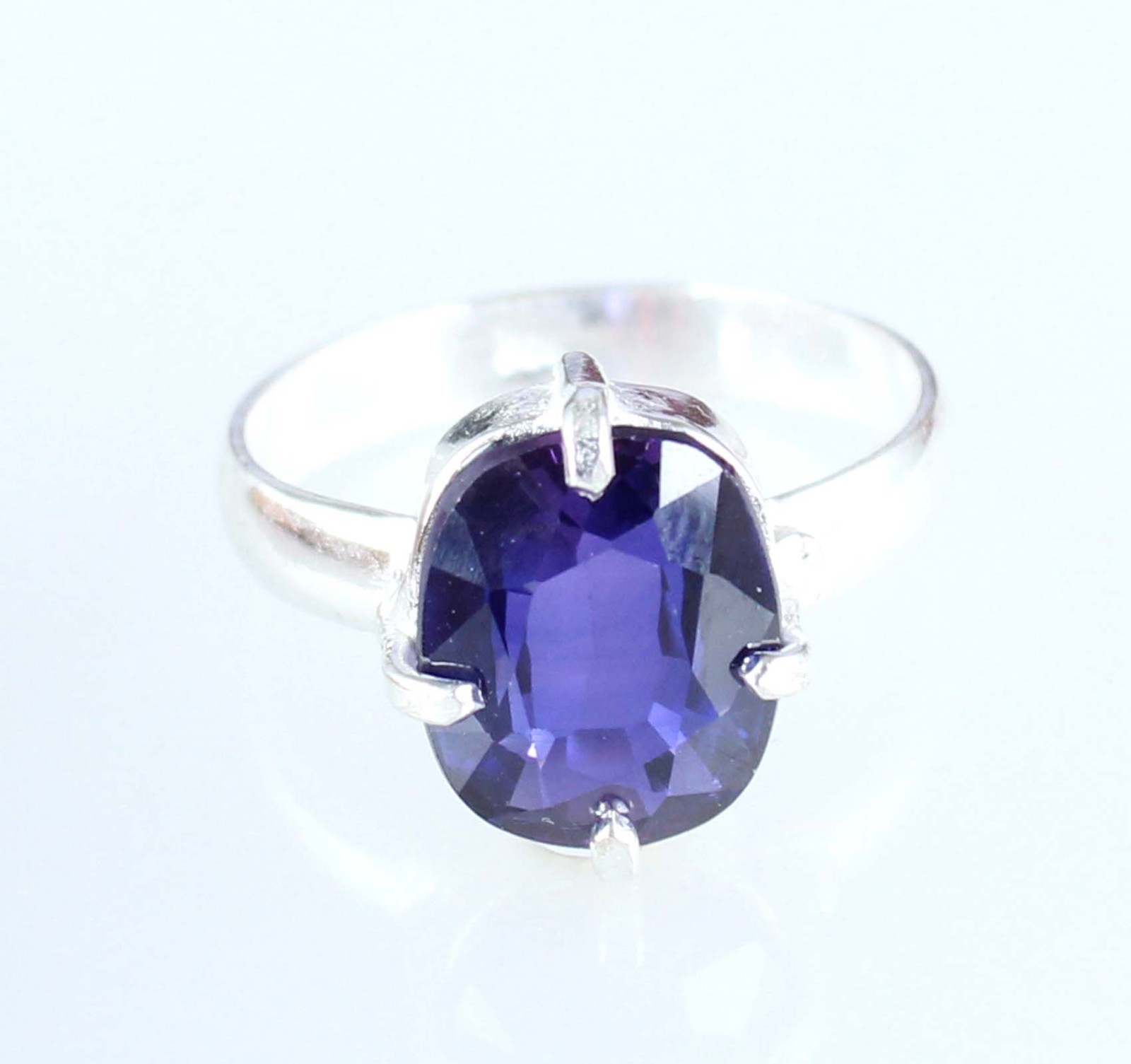 7.30 Ct Certified Natural Boysenberry Sapphire Cushion Gemstone Engagement Ring
