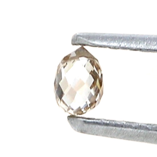 Diamond Briolette Shape Natural Brown 0.09ct Loose