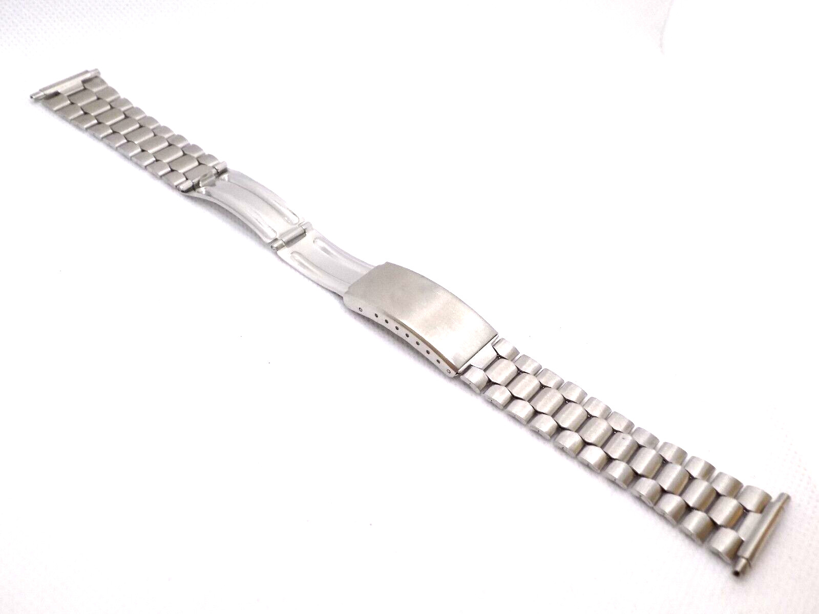 Vintage 1970s Space Age Coffin Link Watch Band Bracelet Adjustable 17~23 mm NOS