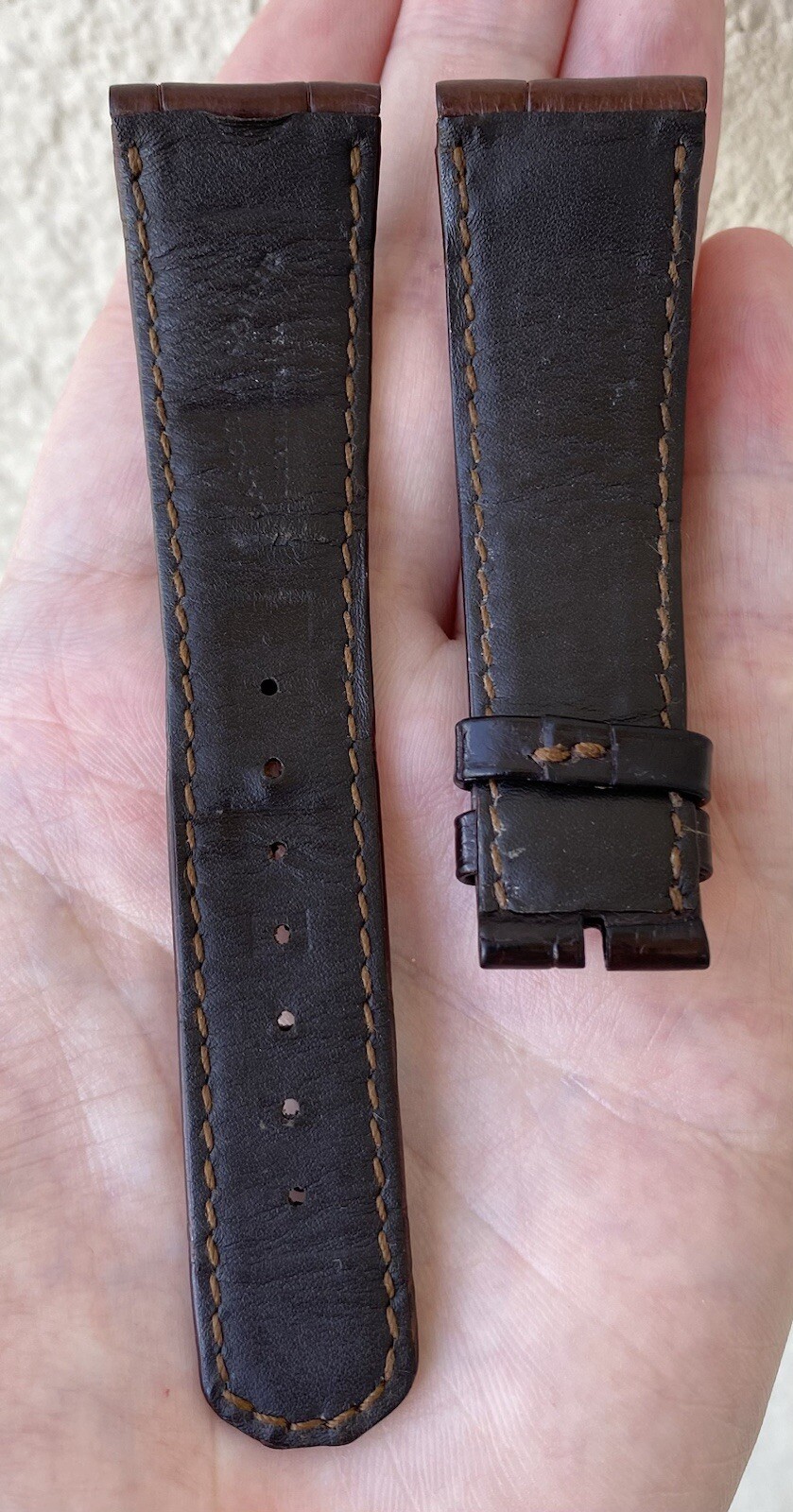 Authentic A. Lange & Sohne 22mm x 18mm Brown Alligator Watch Strap Band OEM