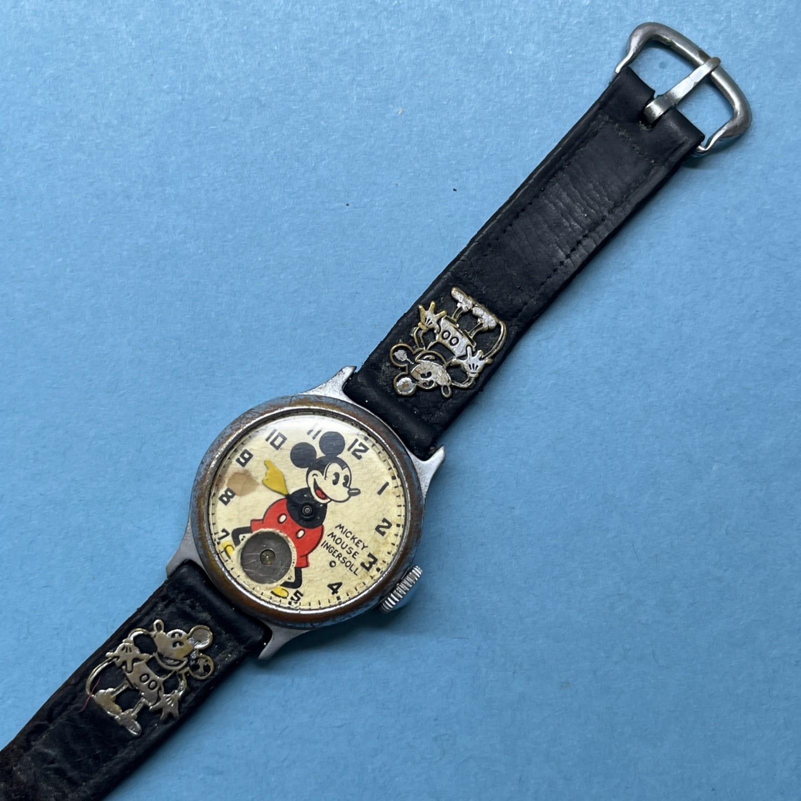 Vintage 1934 Ingersoll Mickey Mouse Wrist Watch Disney Spares Repair