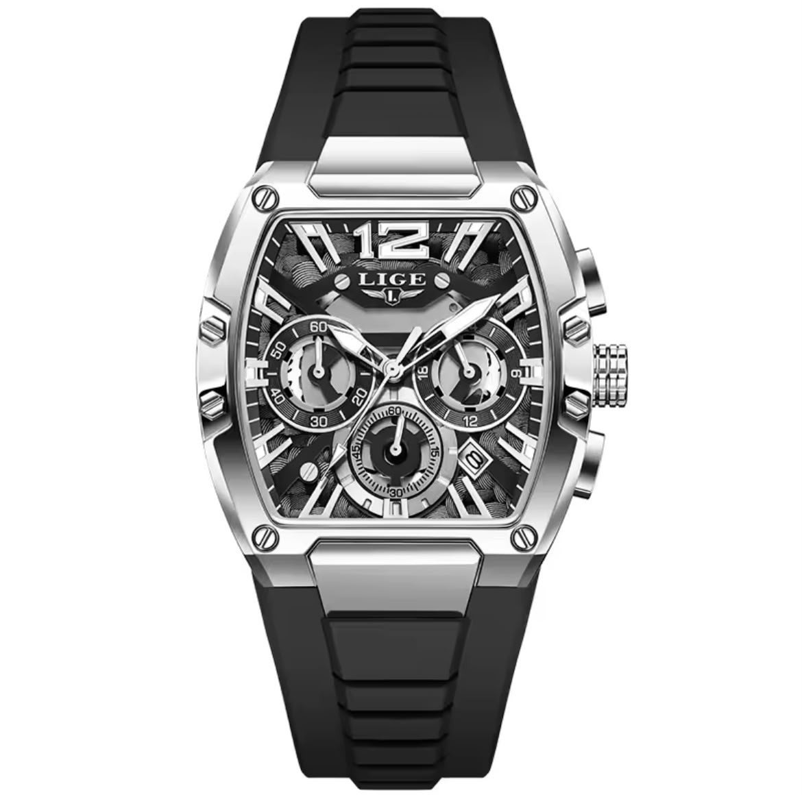 LIGE Original Brand Fashion Mens Watches Sport Military Chronograph Calendar