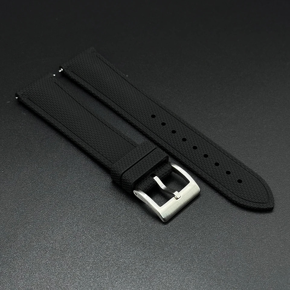 19/20/21/22mm FKM Rubber Braided Watch Strap Quick Release Sport Band