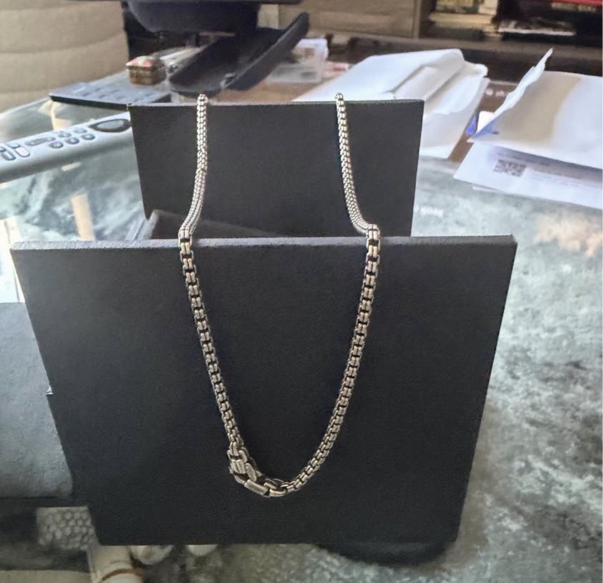 David Yurman Double Box Chain Necklace 925 Sterling Silver 2.6mm 20in