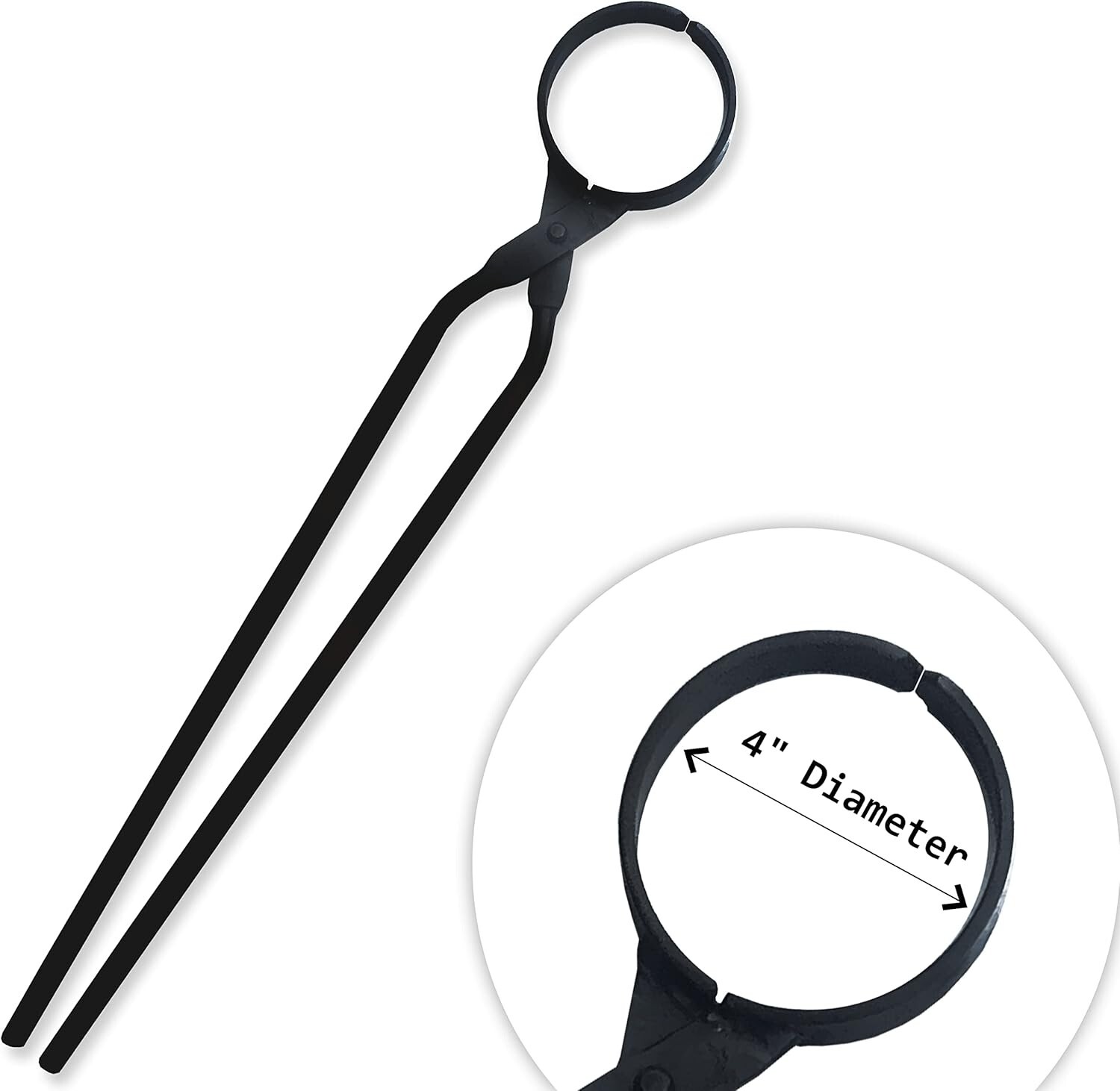 27″ Foundry Crucible Flask Tongs 4″ Dia Refining Melting Casting Gold Silver