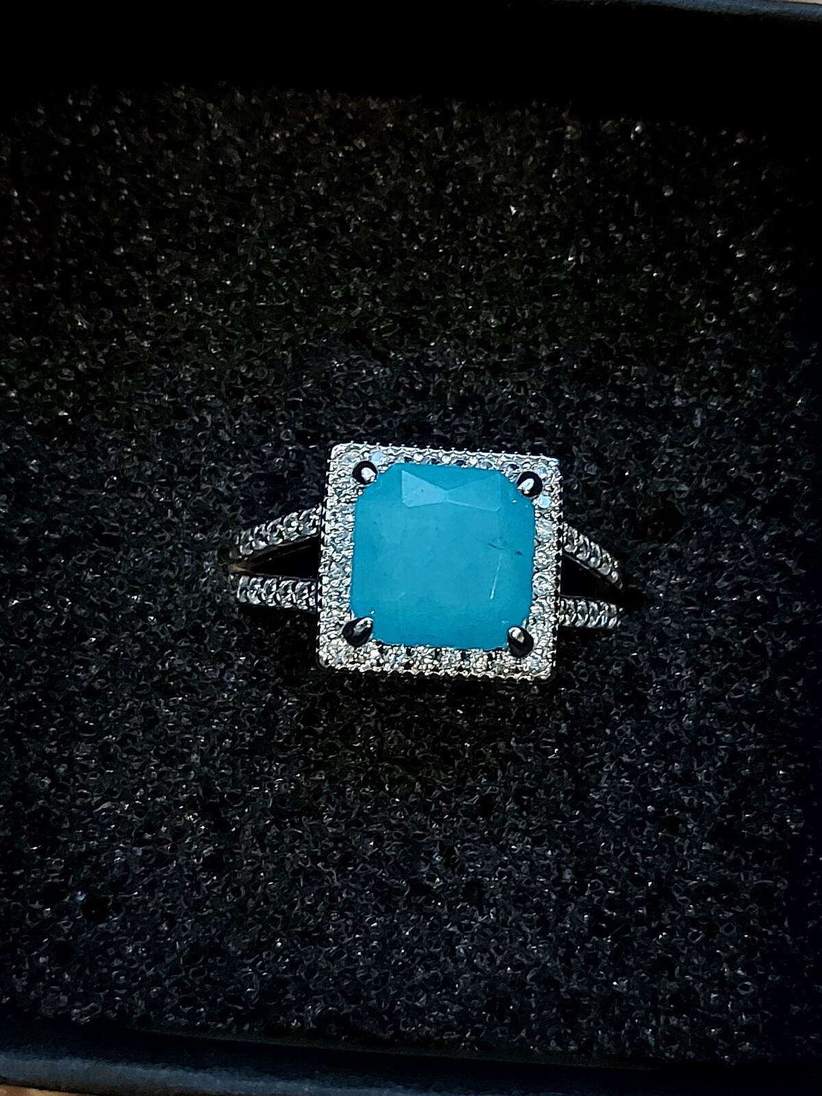BP Lab Created Burna Blue Spinel Ring Size 6