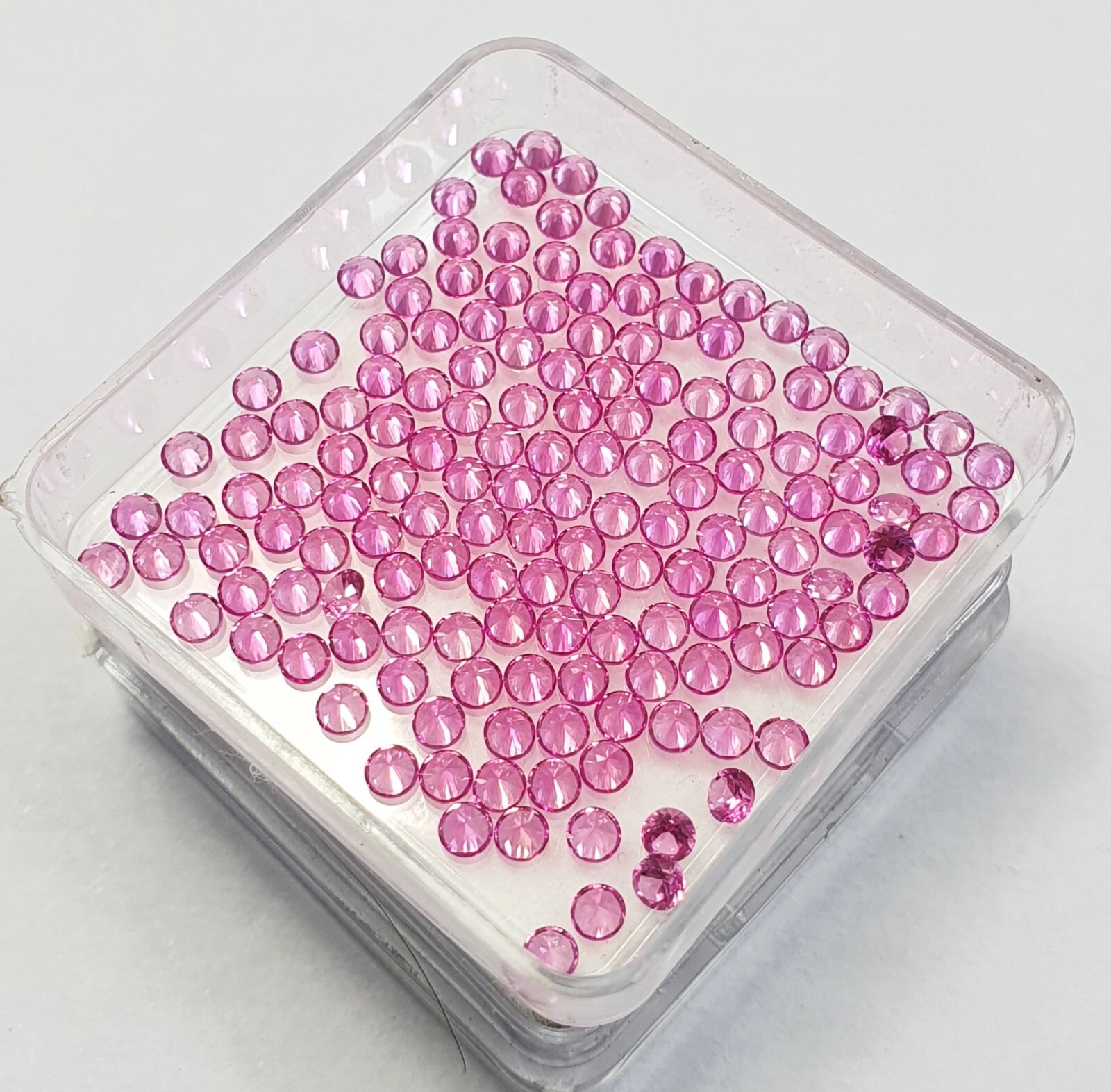 50 Pcs Flawless Ceylon Pink Sapphire Lot Round Diamond Cut Loose Gemstone 2.50MM