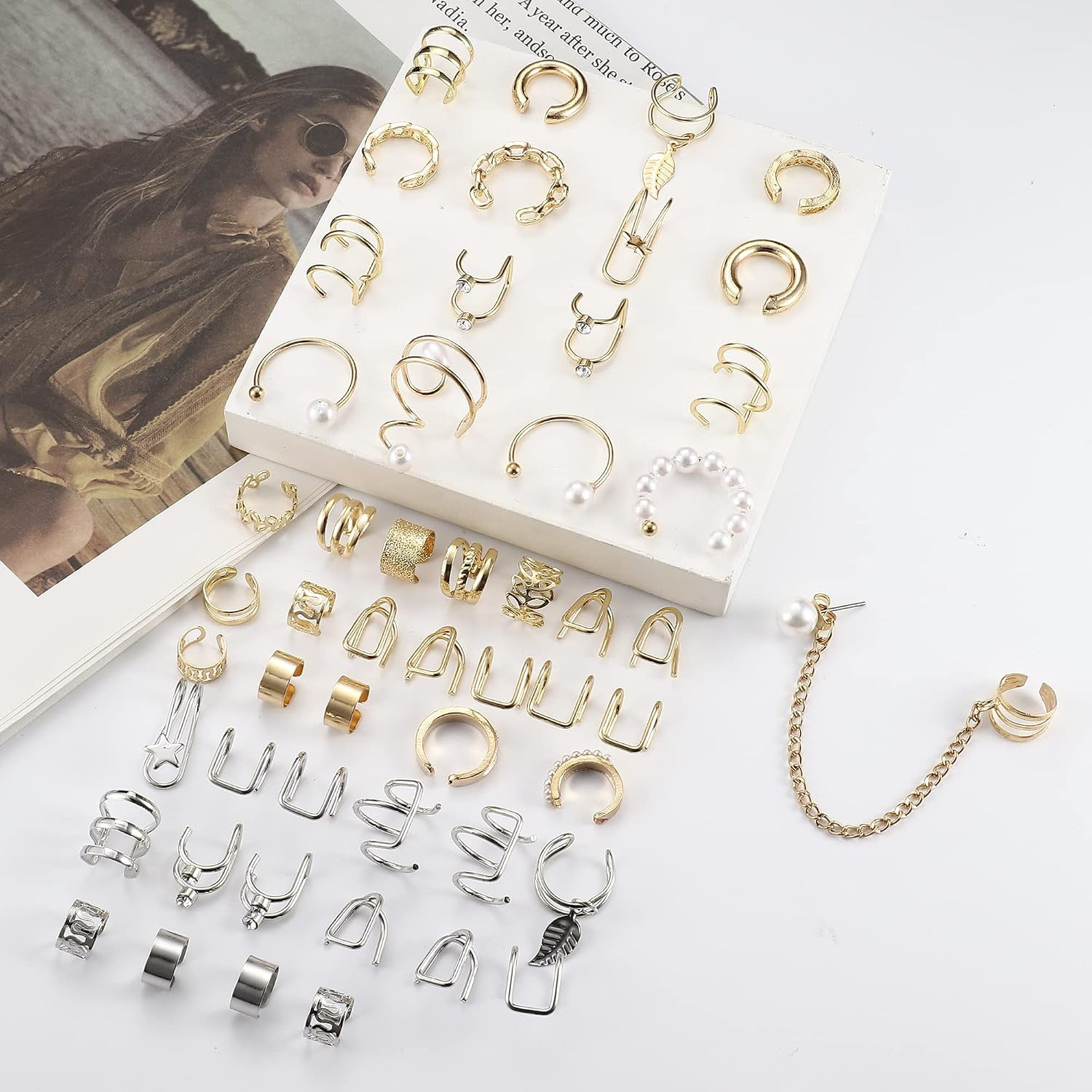 Ear Cuff Helix Cartilage Clip on Earrings Ear Cartilage Clip on Wrap Earrings Ea