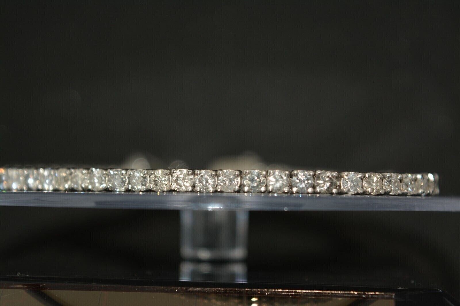 Cyber Monday Sale ! Lab Grown Diamond Round Tennis Bracelet In 14k White Gold