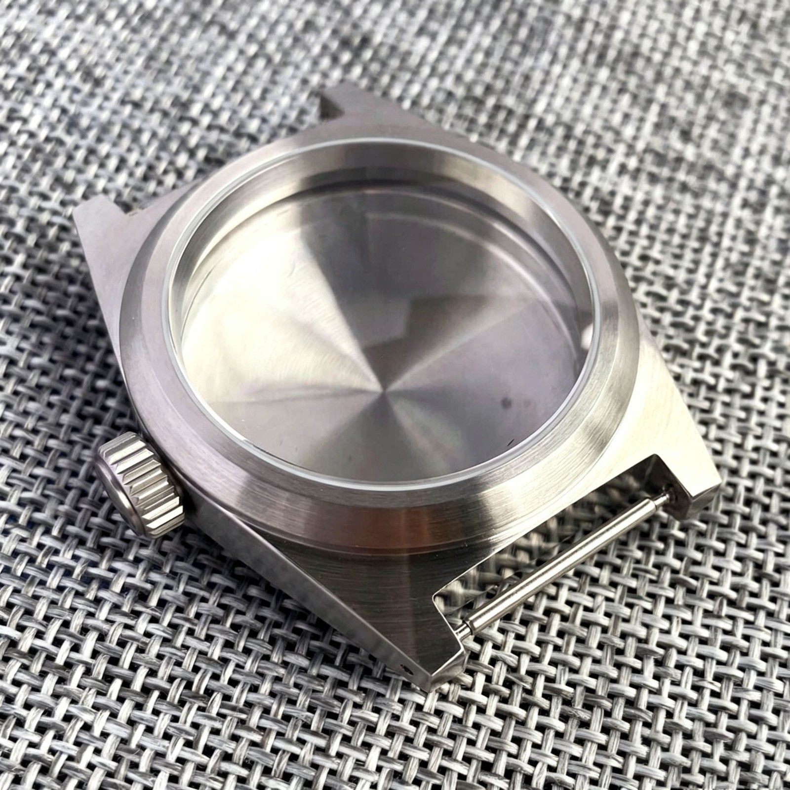 New 38mm AR Sapphire 20ATM Brushed Steel Watch Case Fit NH35 ETA2824 Miyota 8215