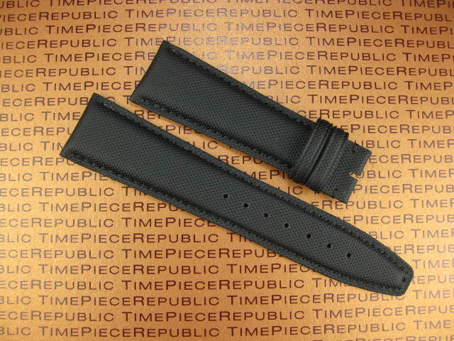 New 21mm Black Leather Strap Fabric Kevlar Watch Band W for IWC PILOT Top Gun