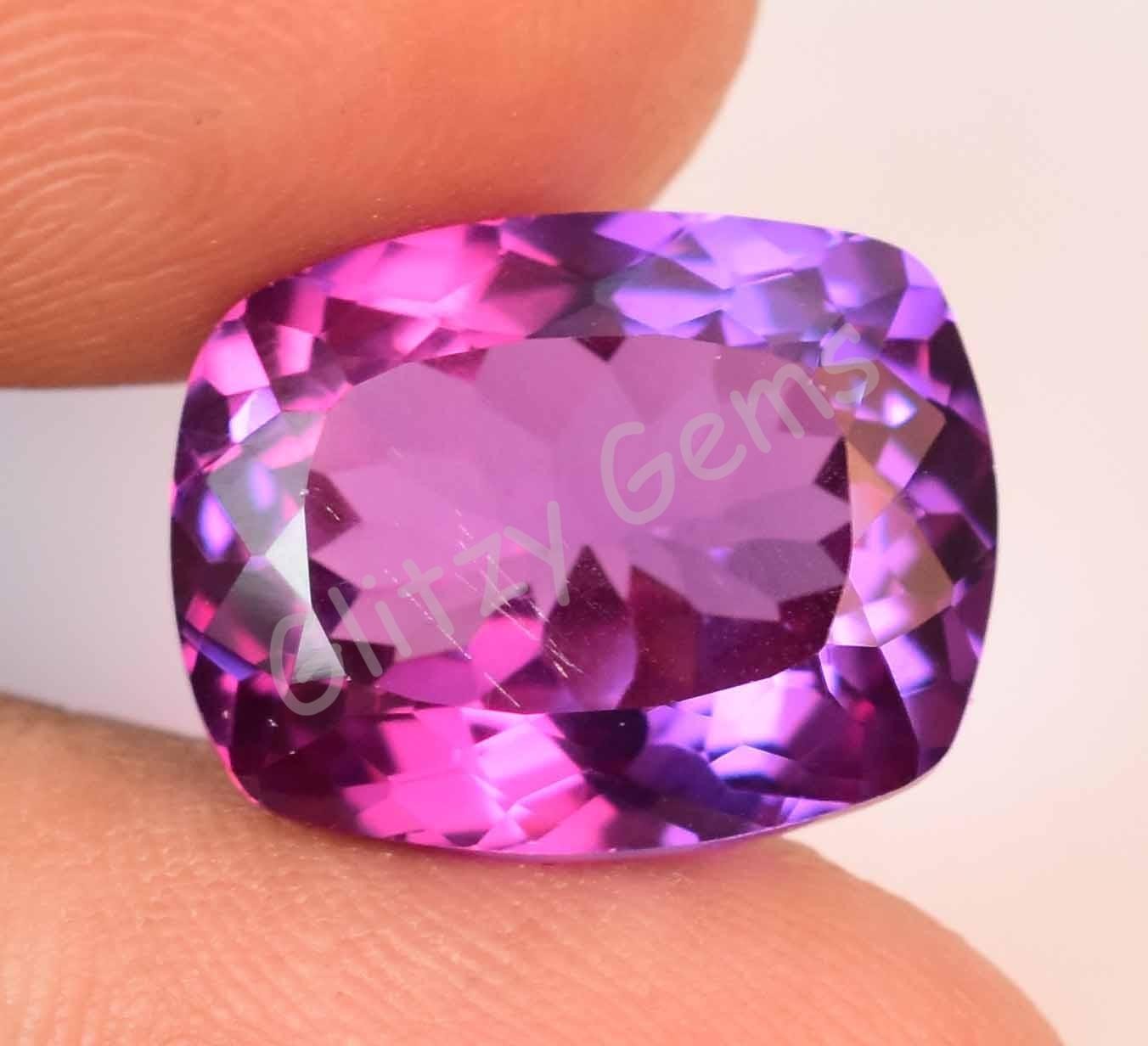 11.70 Ct Natural Color Change Alexandrite Cushion Certified Flawless Loose Gem