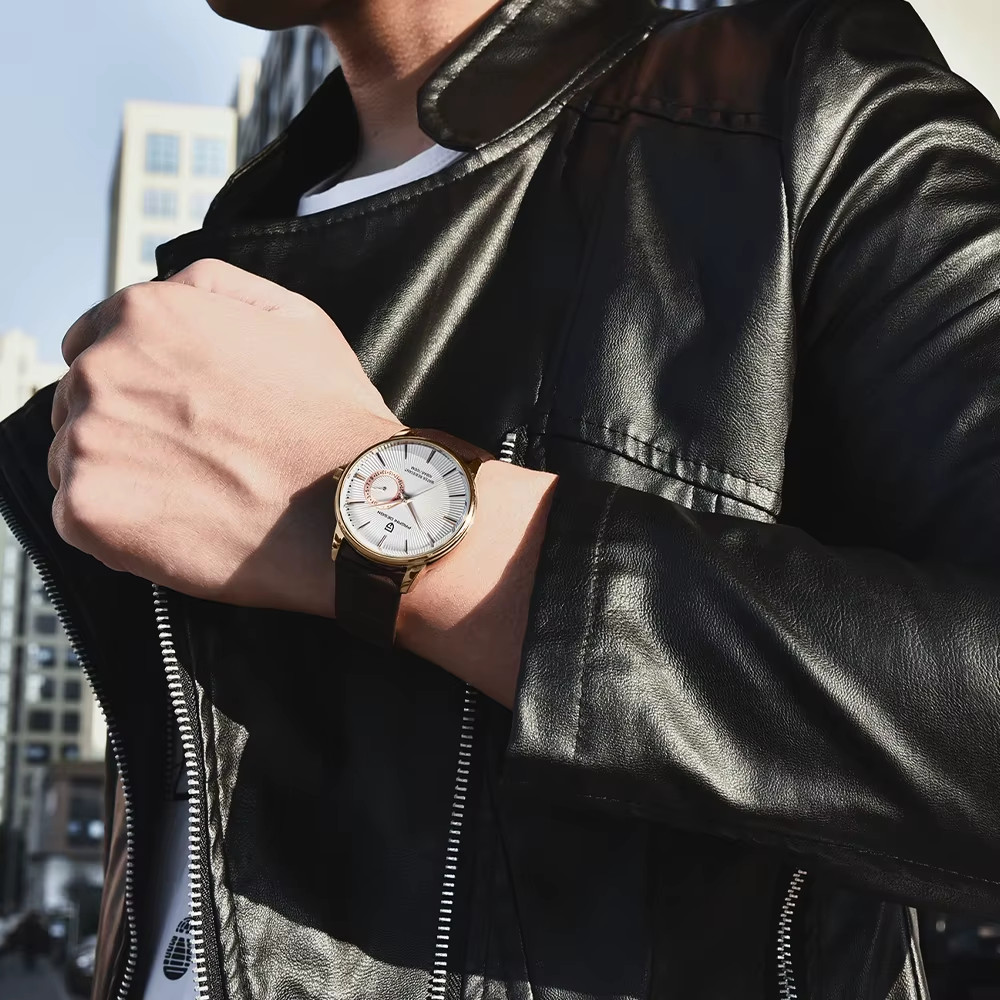 PAGANI DESIGN PD-1654 40MM Men’s Quartz Watch Waterproof, Leather Band