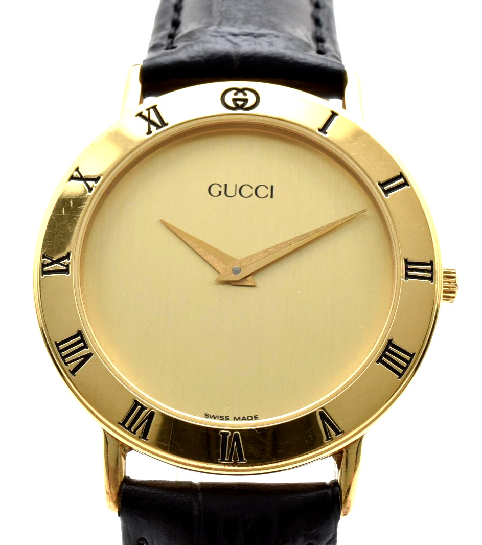 [Near Mint] GUCCI 3000.2.M 34mm Quartz Vintage Gold Plated Men’s Watch