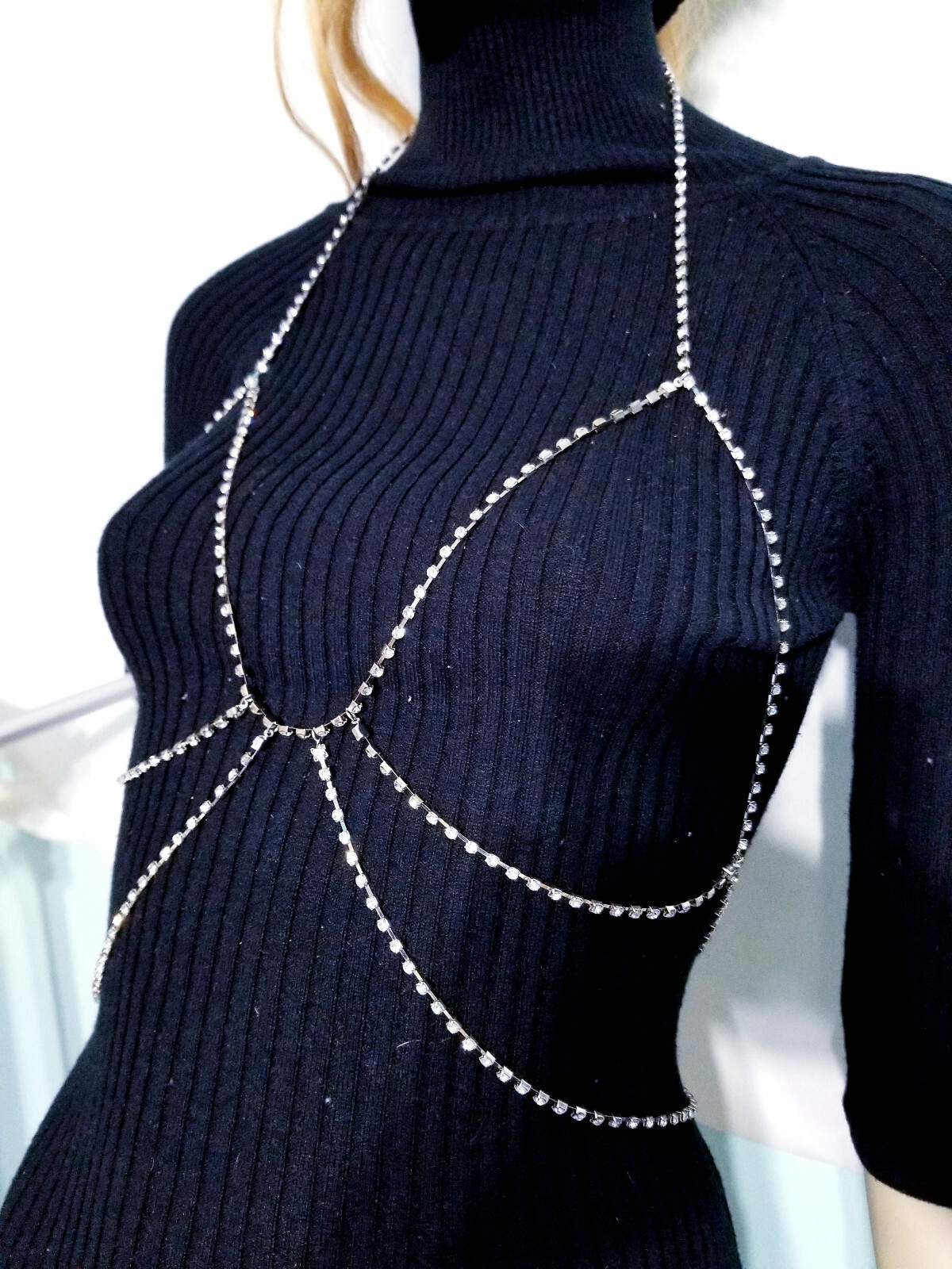 Rhinestone Body Jewelry Crystal Bikini Bra Beach Jewelry