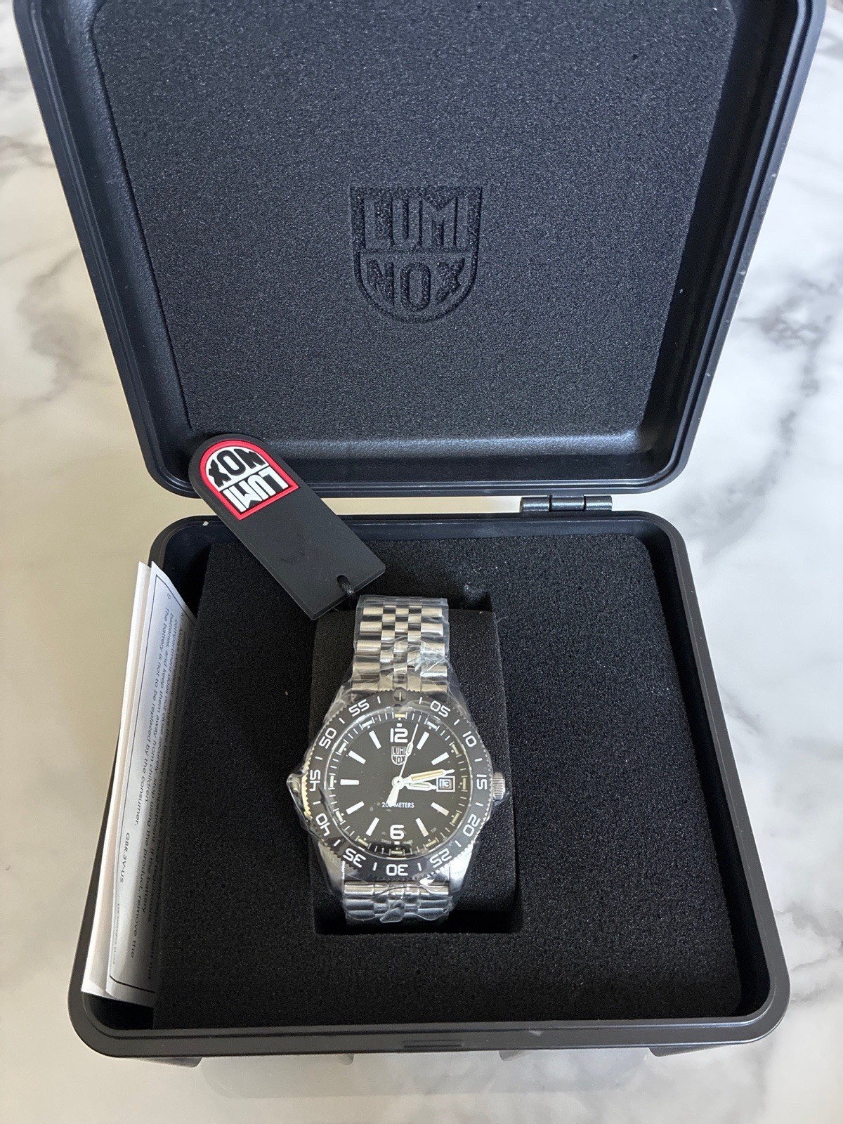 Luminox XS.3122M Men’s Diver 44mm Black Dial Quartz 200m SS Bracelet Date