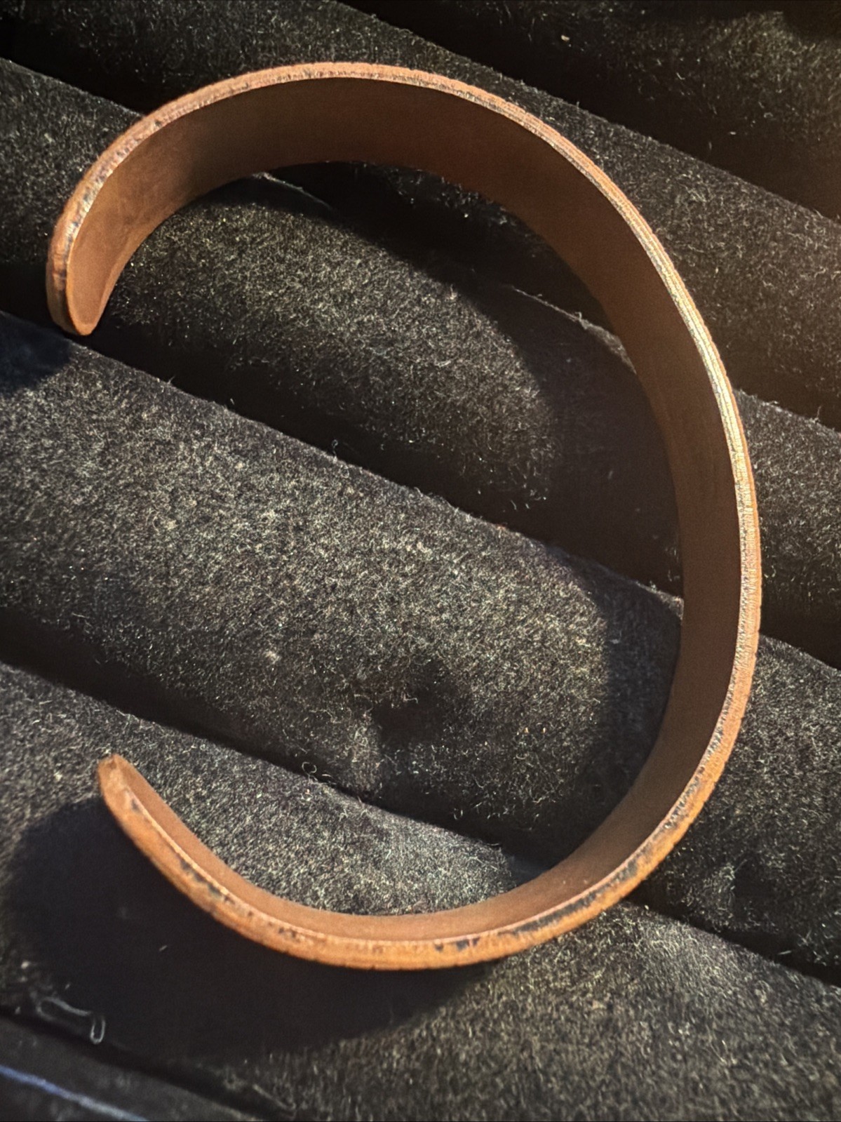 Navajo Fred Harvey Engraved Solid Copper Cuff bracelet Size 6 1/2