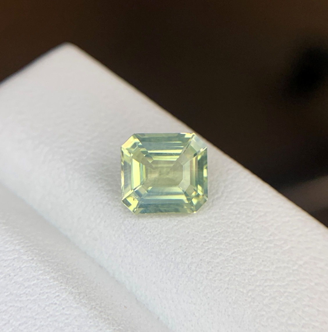 2.05ct Natural Chrysoberyl SQ 8x7mm Cream Yellow Green 100% Genuine Natural
