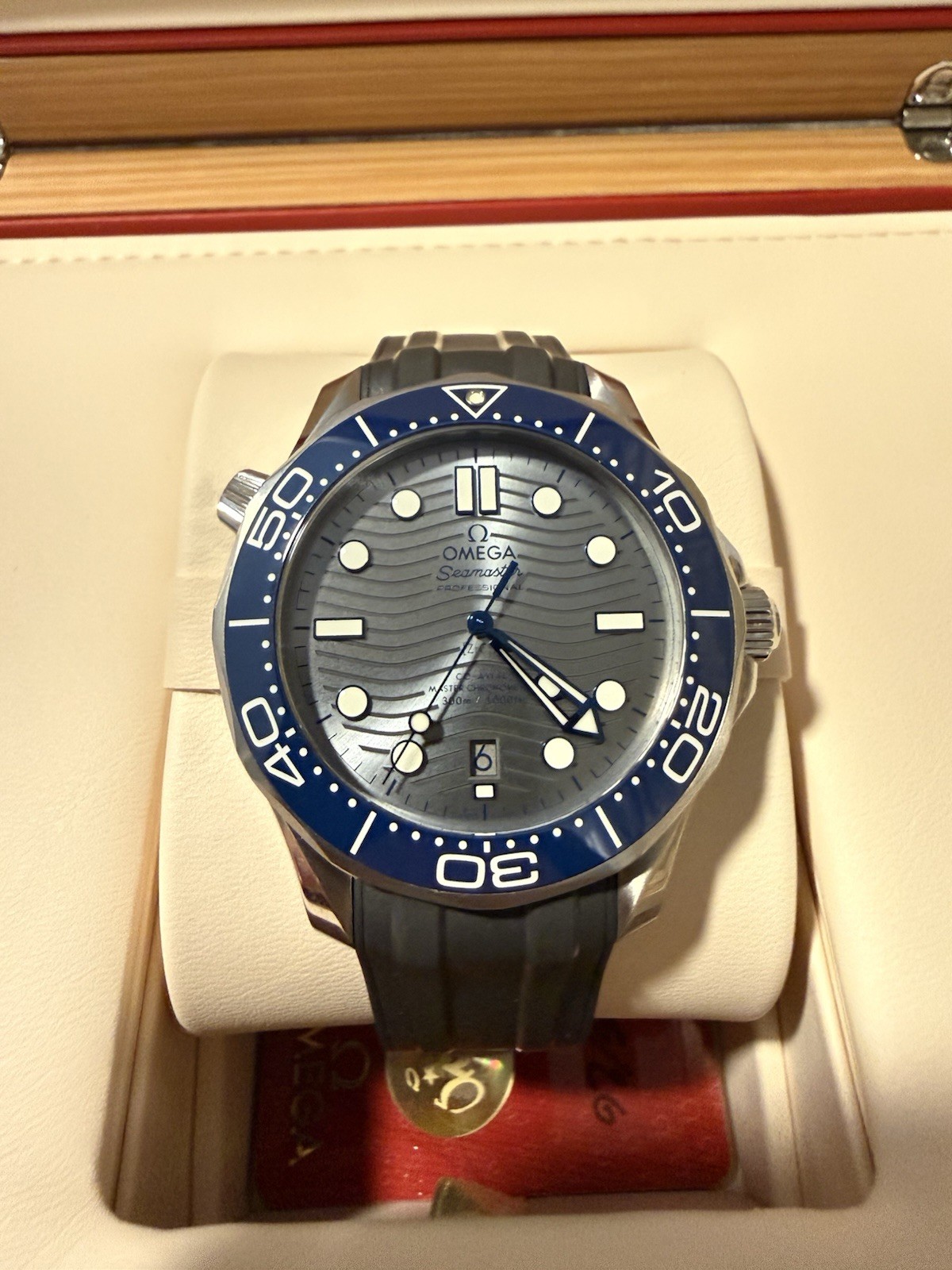OMEGA Seamaster Diver 300M Grey Dial Blue Bezel 210.32.42.20.06.001 – FULL SET