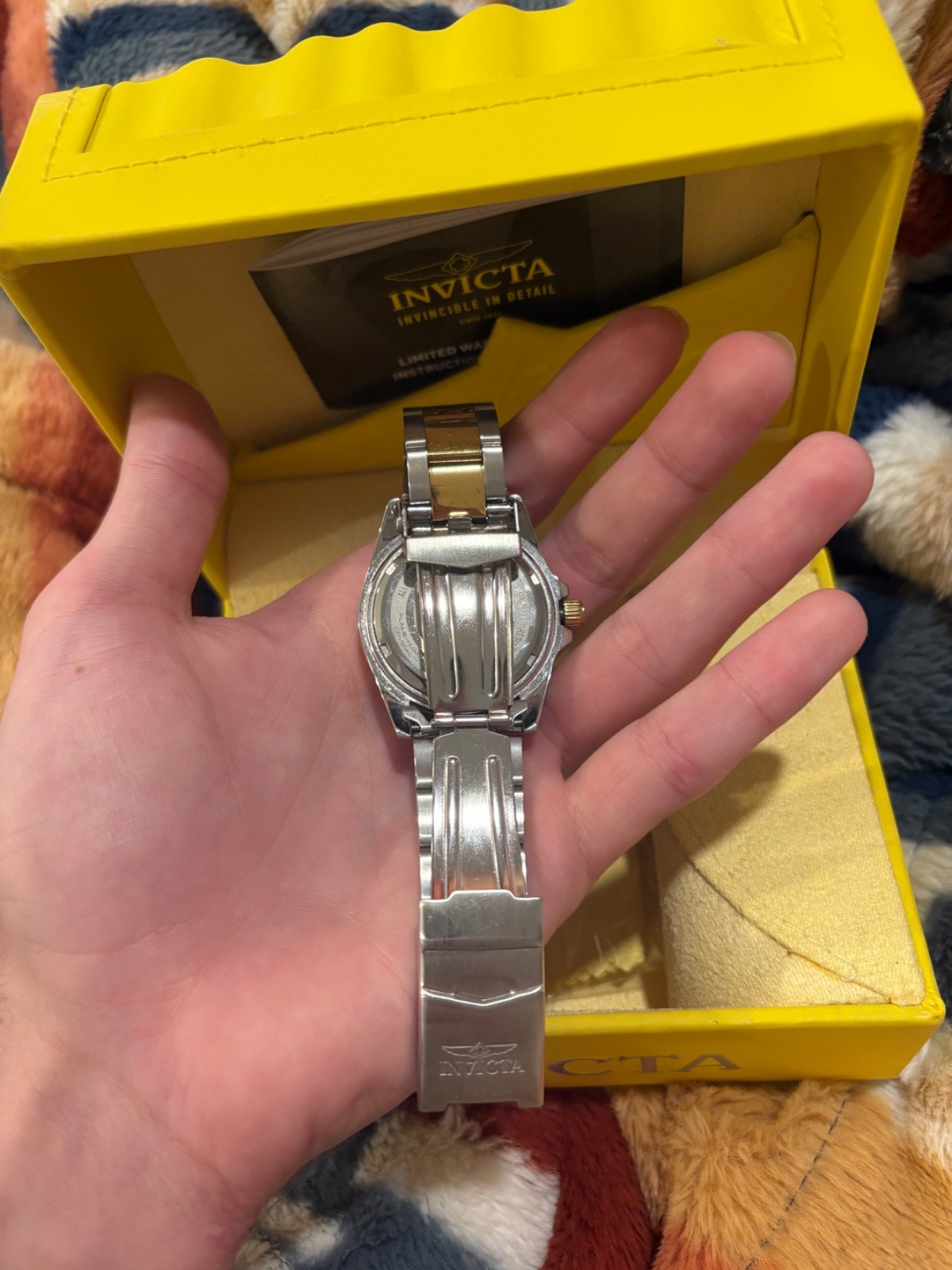 Invicta Pro Diver 26972 Blue Dial Two Tone Stainless Steel Wrist Watch for Men