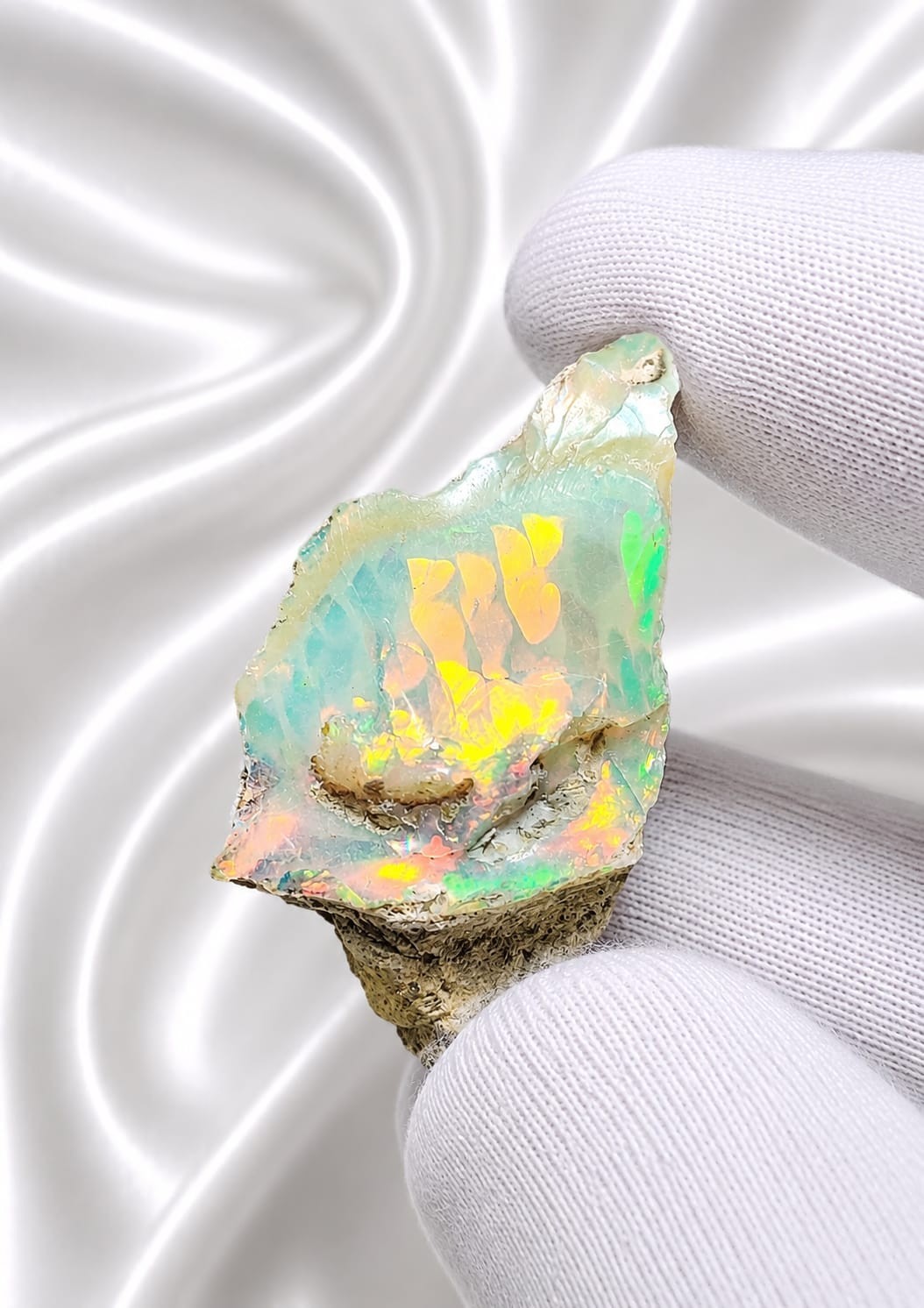 Natural White Opal Rough 15.70 CTS, Ethiopian Welo Opal Raw Gemstone For Jewelry