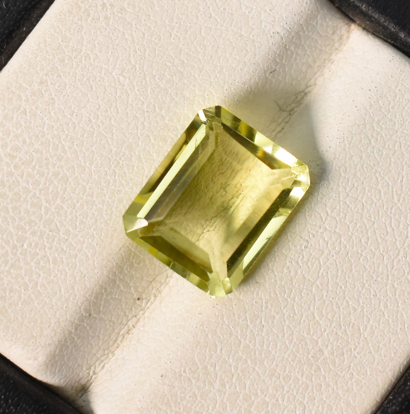 Natural Lemon Quartz Octagon Emerald Cut Gemstone 11X9 MM 4.05 Ct Loose Gemstone