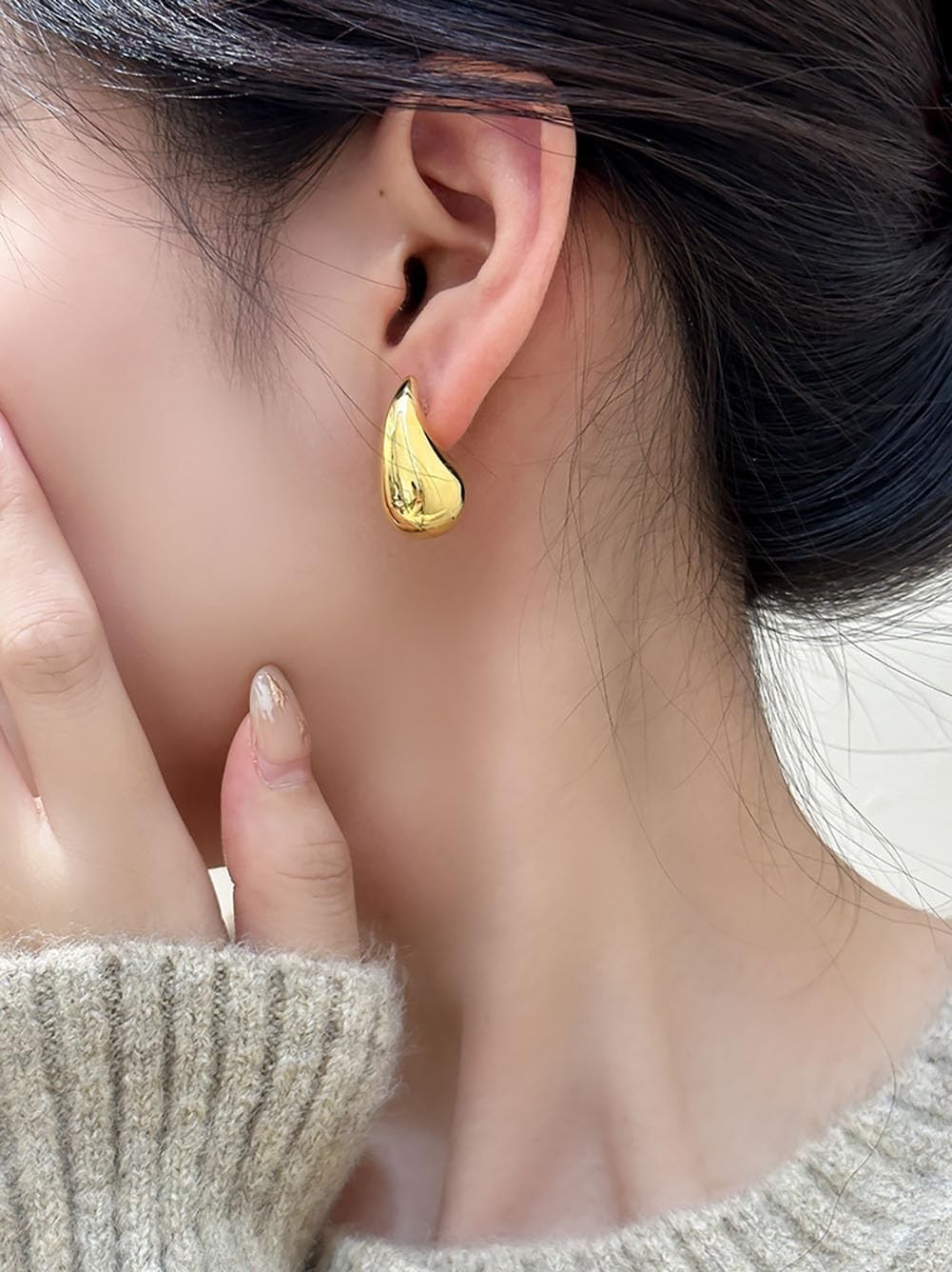 Elegant 14K Gold Plated Teardrop Earrings for Women – Ideal Fashion Gifts