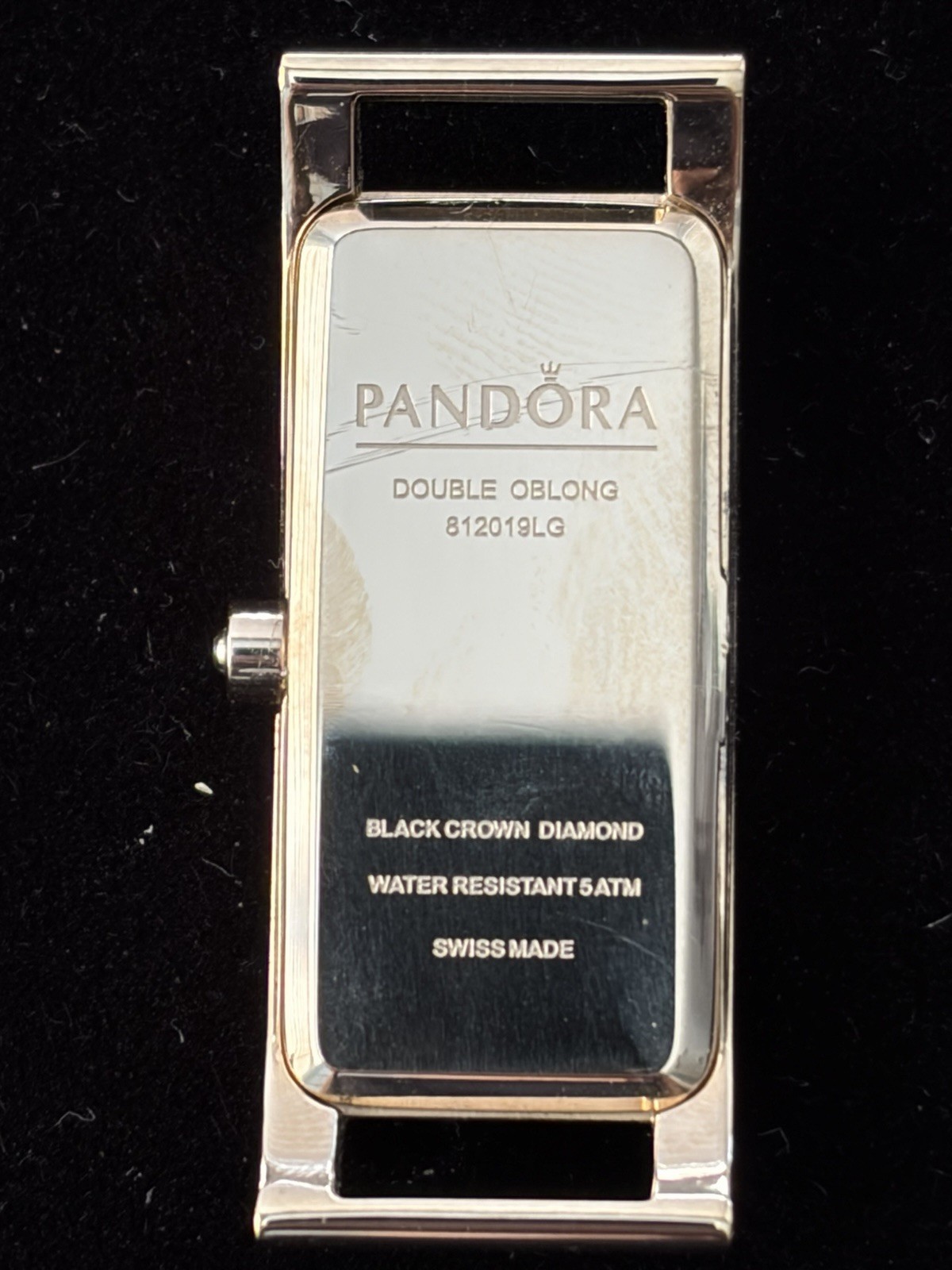 Pandora Double Oblong 18K Gold Plated Watch with Beige Leather Strap – 812019LG