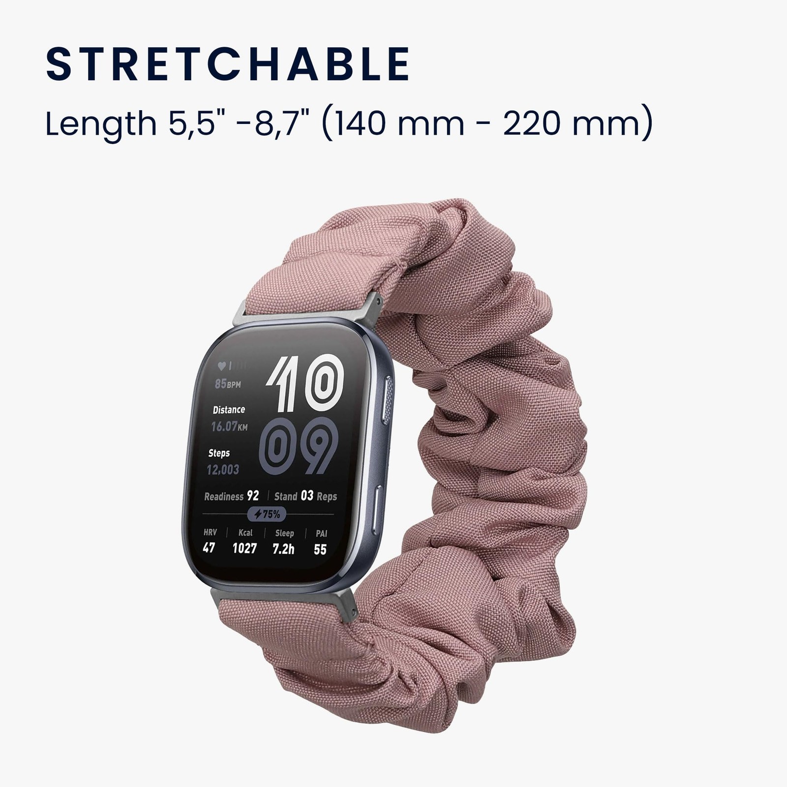 kwmobile Watch Strap Compatible with 5.5-7.5 Inches (14-19 Cm), lavender