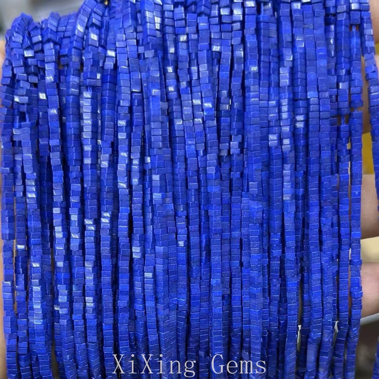 1x2mm Lapis Lazuli Color Turquoise Flat Square Spacer Beads for Jewelry Making