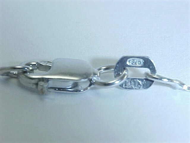 9 X 7mm MIDNIGHT BLUE SAPPHIRE PENDANT & 18″ BOX LINK CHAIN STERLING SILVER !