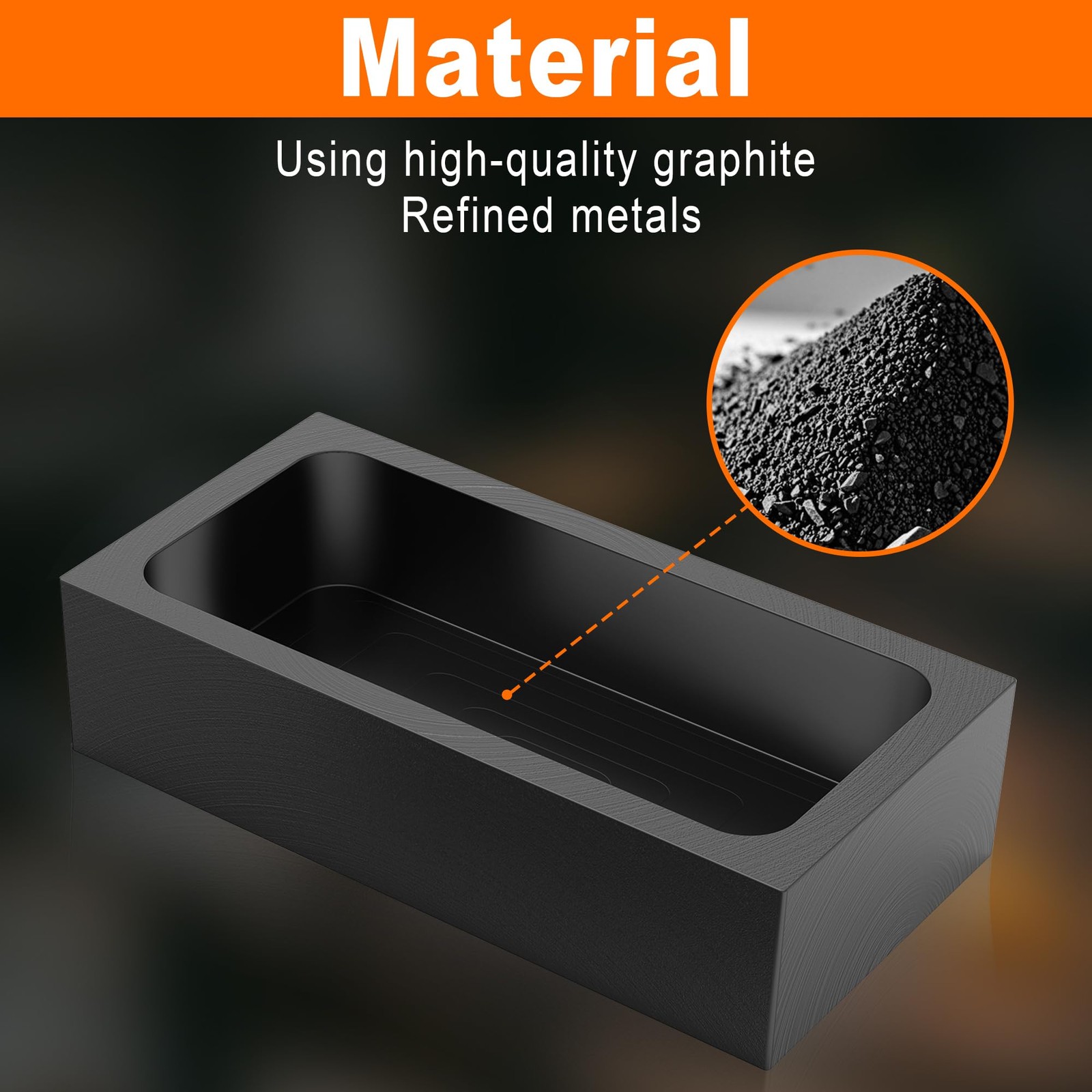 Nelyrho 2Pack 2.2lbs Graphite Ingot Molds, HighPurity Casting Molds for Gold,…