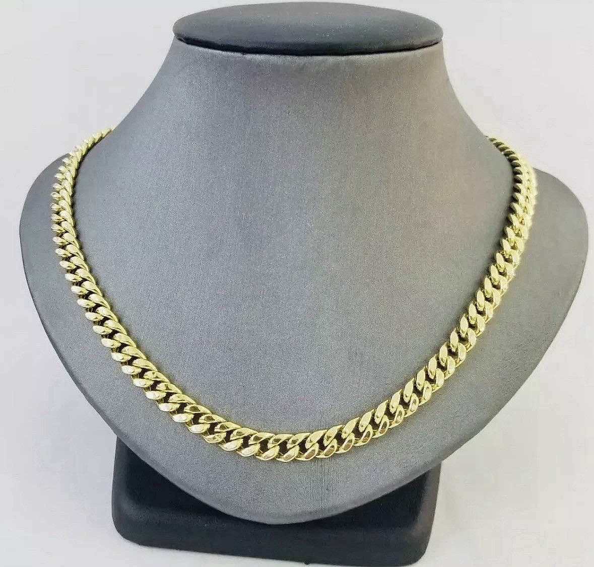 Men’s Solid 14k Yellow Gold 6mm Miami Cuban Link Chain 24″ Necklace