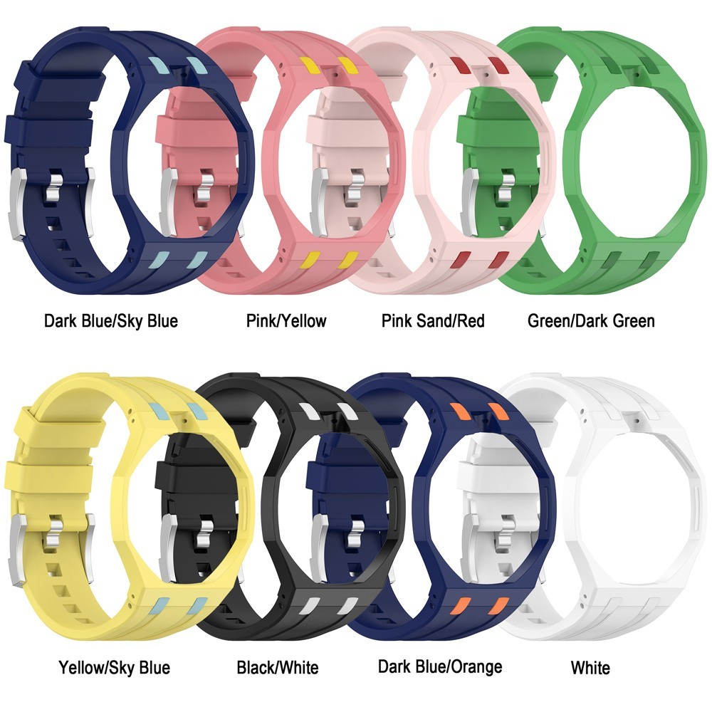 For Swatch AP x Royal Pop One-piece Strap Mod Kit Silicone Watch Band + PC Case