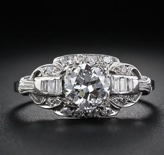 14K Gold Over 2.88CT Lab-Created Round Cut Diamond Wedding Antique Vintage Ring